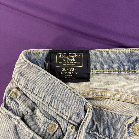 Abercrombie & Fitch Other - Abercrombie & Fitch Langdon Stretch Slim 30x30 Medium Wash Jeans